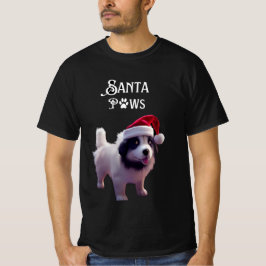 Weihnachtsmann-Paws-Hund T-Shirt