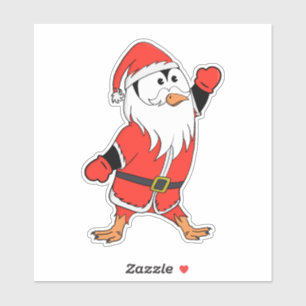 Weihnachtsmann Penguin Weihnachten bereit Aufkleber