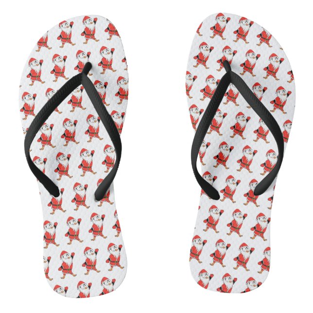 Weihnachtsmann Penguin Weihnachten bereit Flip Flops (Fußbett)