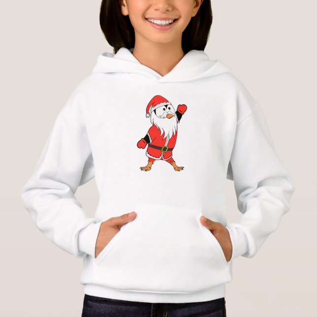 Weihnachtsmann Penguin Weihnachten bereit Hoodie (Vorderseite)