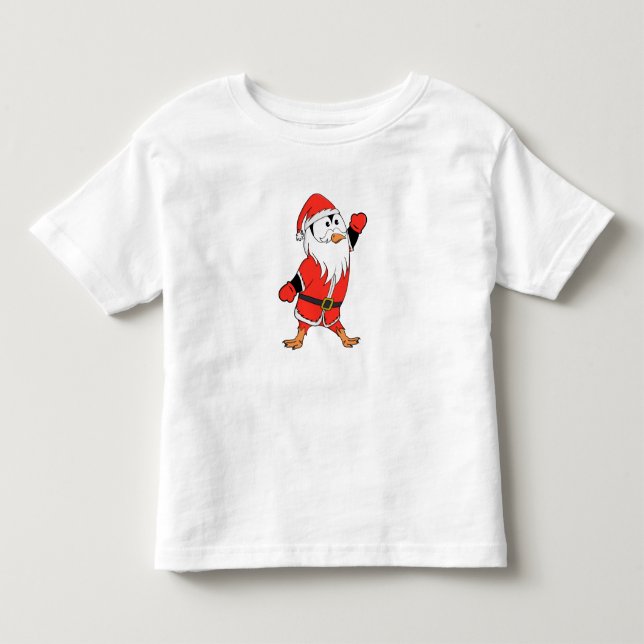 Weihnachtsmann Penguin Weihnachten bereit Kleinkind T-shirt (Vorderseite)