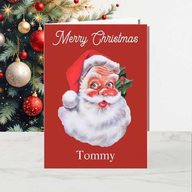 Weihnachtsmann personalisieren Weihnachten für Gro Karte (Von Creator hochgeladen)