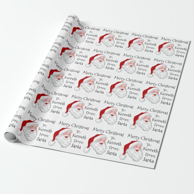 Weihnachtsmann personifizieren geschenkpapier (Ungerollt)