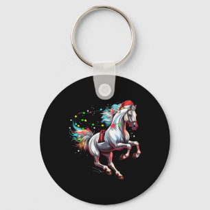 Weihnachtsmann Pferd Weihnachten Kunst Reiten Klei Schlüsselanhänger