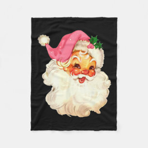 Weihnachtsmann Pink Weihnachtsgesicht Alte Weihnac Fleecedecke