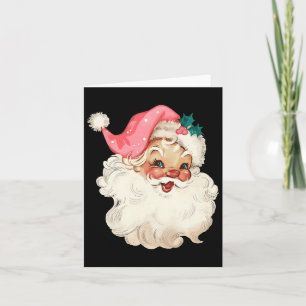 Weihnachtsmann Pink Weihnachtsgesicht Alte Weihnac Karte