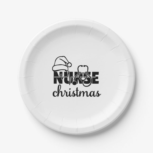 Weihnachtsmann PNG Pappteller (Vorderseite)