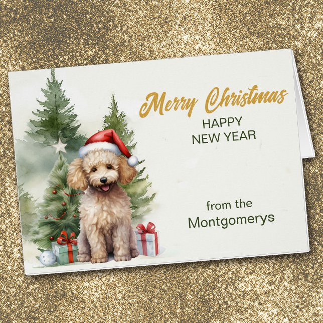 Weihnachtsmann Poodle mit Geschenken Weihnachten (Von Creator hochgeladen)