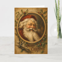 Weihnachtsmann-Porträt im Vintage-Stil