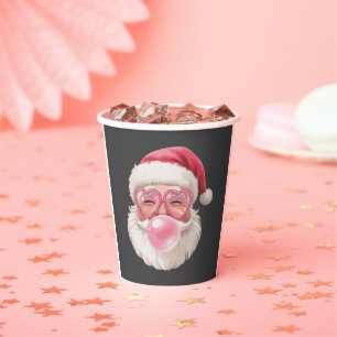 Weihnachtsmann pustet Bubble Weihnachten Lustiges  Pappbecher