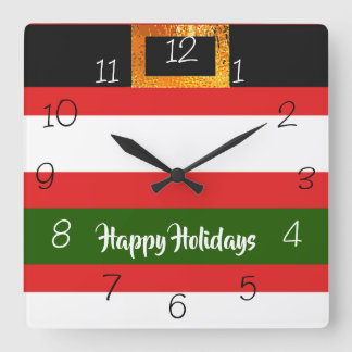 Weihnachtsmann Quadratische Wanduhr