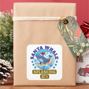 Weihnachtsmann Quadratischer Aufkleber