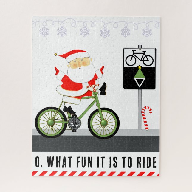 Weihnachtsmann Radfahren Weihnachten (Vertikal)