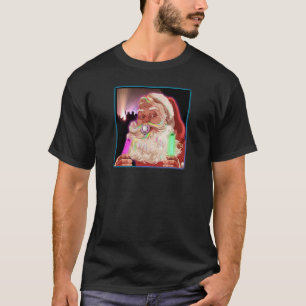 Weihnachtsmann-Rave-lustiger Sanktraver kein Text T-Shirt