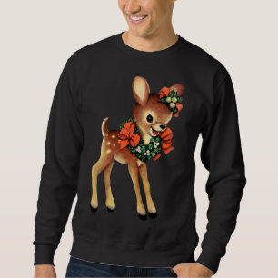 Weihnachtsmann Reindeer Niedlich Retro Weihnachten Sweatshirt