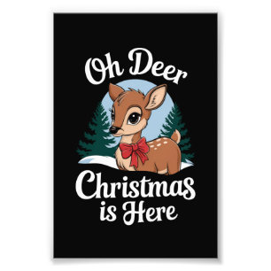 Weihnachtsmann Reindeer Oh Dei Weihnachten Hier Fotodruck
