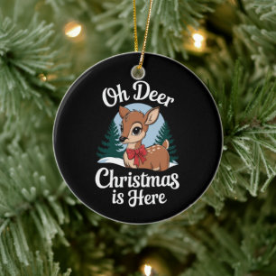 Weihnachtsmann Reindeer Oh Dei Weihnachten Hier Keramik Ornament