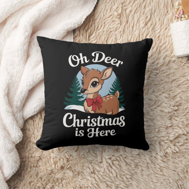 Weihnachtsmann Reindeer Oh Dei Weihnachten Hier Kissen (Decke)