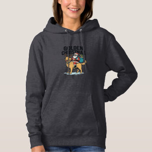 Weihnachtsmann-Reit-Retriever-Shirt Golden Hoodie