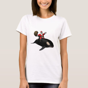 Weihnachtsmann-Reiten auf Killerwal T-Shirt