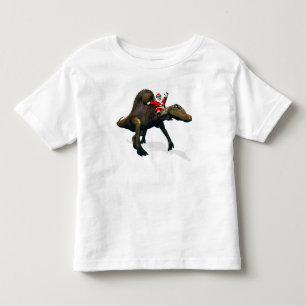Weihnachtsmann-Reiten auf Spinosaurus Kleinkind T-shirt