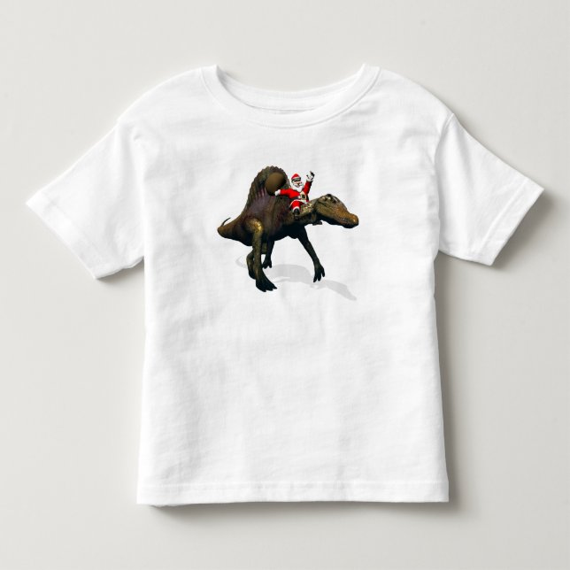 Weihnachtsmann-Reiten auf Spinosaurus Kleinkind T-shirt (Vorderseite)