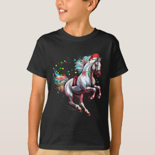 Weihnachtsmann Reiten T-Shirt