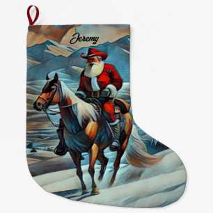 Weihnachtsmann Reiten Weihnachten Großer Weihnachtsstrumpf