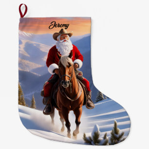 Weihnachtsmann Reiten Weihnachten Großer Weihnachtsstrumpf