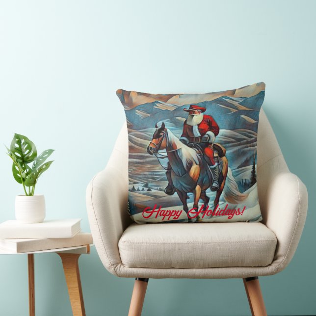 Weihnachtsmann Reiten Weihnachten Kissen (Stuhl )