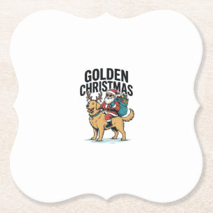 Weihnachtsmann-Reiter-Retriever-Shirt Desi Untersetzer