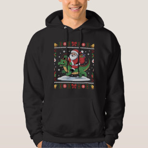 Weihnachtsmann reitet auf Weihnachtsdrache Hoodie