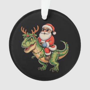 Weihnachtsmann Reitet Dinosaurier T Rex Weihnachte Ornament