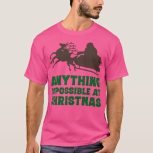 Weihnachtsmann reitet Schlitten lustigen Liebhaber T-Shirt