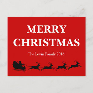 Weihnachtsmann-Reitren-Weihnachtsthema Feiertagspostkarte