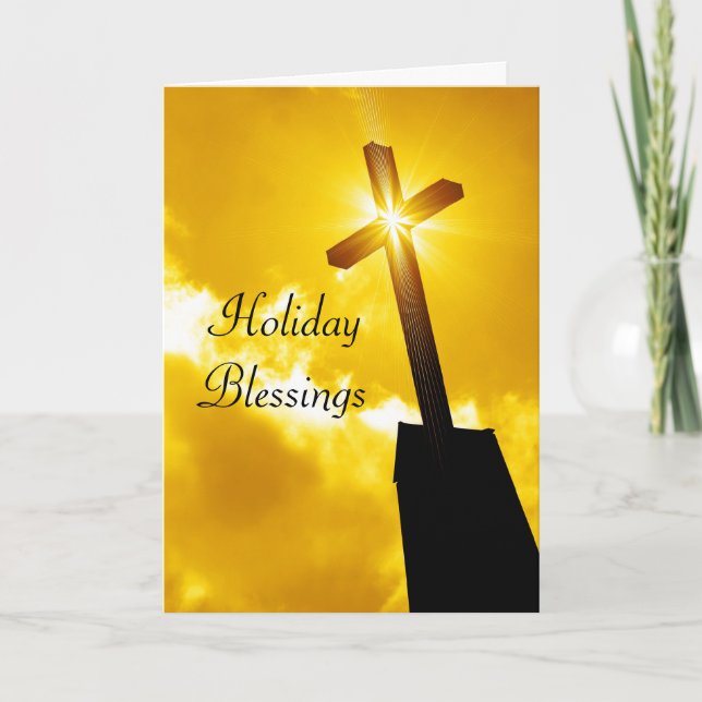 Weihnachtsmann Religiöse Grußkarte Feiertagskarte (Vorderseite)