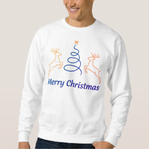 Weihnachtsmann-Rentiere Herren Basic Sweatshirt  