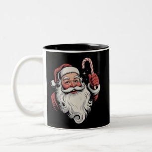 Weihnachtsmann Retro-Geschenk Vintage Zweifarbige Tasse