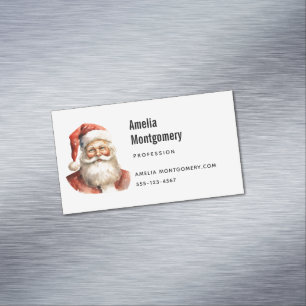 Weihnachtsmann Retro Weihnachten Magnetische Visitenkarte