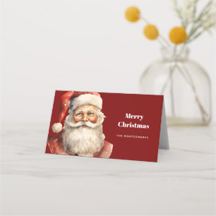 Weihnachtsmann Retro Weihnachten Platzkarte