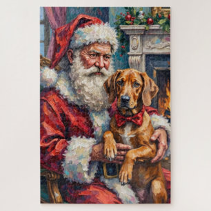 Weihnachtsmann Rhodesian Ridgeback Weihnachtskunst