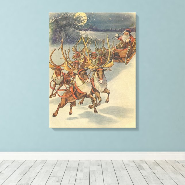 Weihnachtsmann Ristorante da Valentino Leinwanddruck (Insitu (Holzboden))
