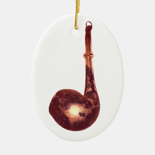 Weihnachtsmann-Rohr Keramikornament (Vorne)