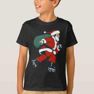Weihnachtsmann-Rollschuh-Spaß Weihnachten Skater K T-Shirt