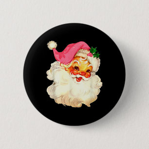 Weihnachtsmann Rosa Weihnachtsgesicht Alt Xmas Vin Button