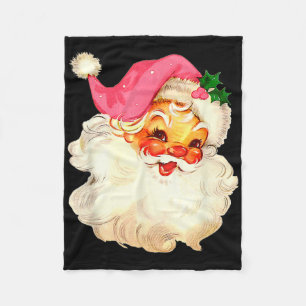 Weihnachtsmann Rosa Weihnachtsgesicht Alt Xmas Vin Fleecedecke