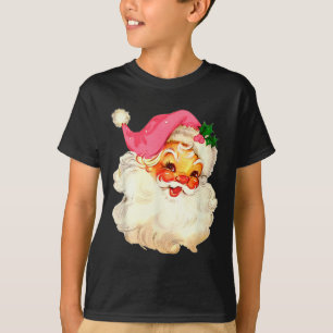 Weihnachtsmann Rosa Weihnachtsgesicht Alt Xmas Vin T-Shirt