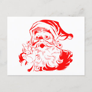 Weihnachtsmann Rot und Weiß Weihnachten Postkarte