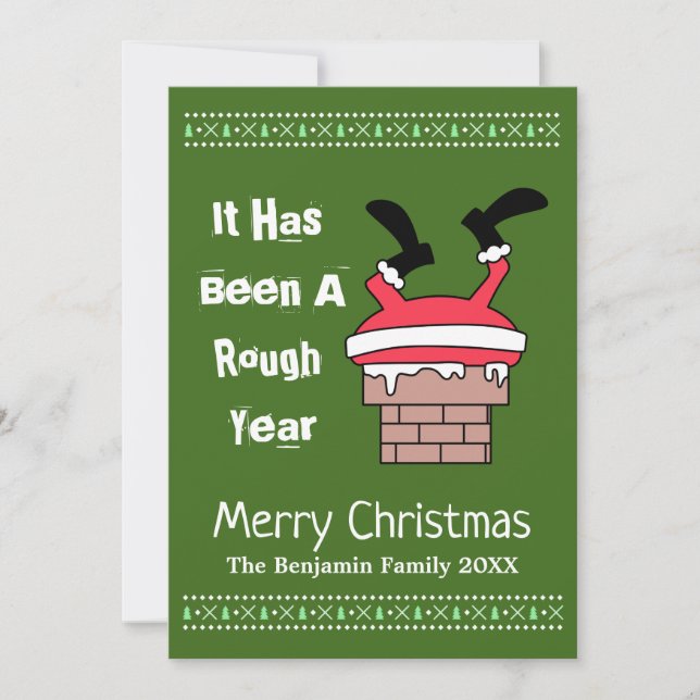 Weihnachtsmann Rough Year Frohe Weihnachten (Vorderseite)
