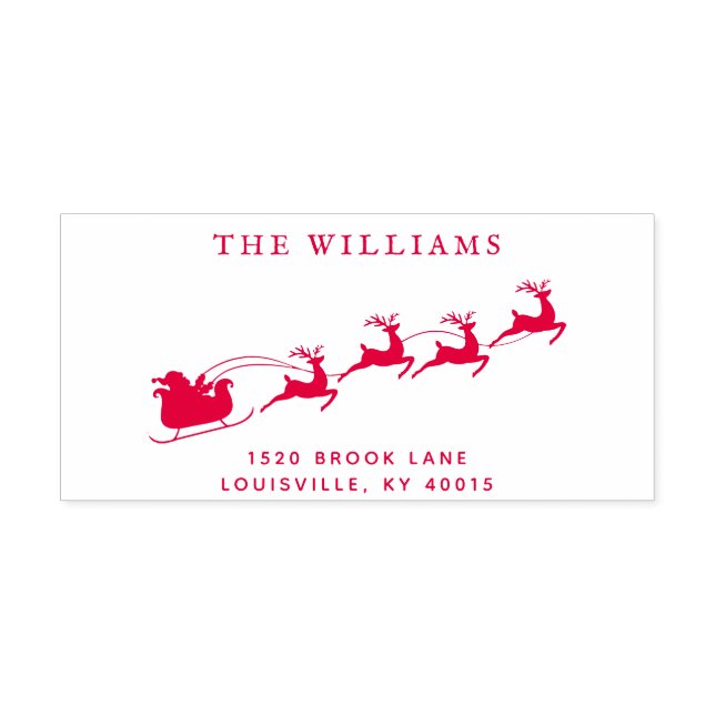 Weihnachtsmann-Rücksendeadresse Permastempel (Design)